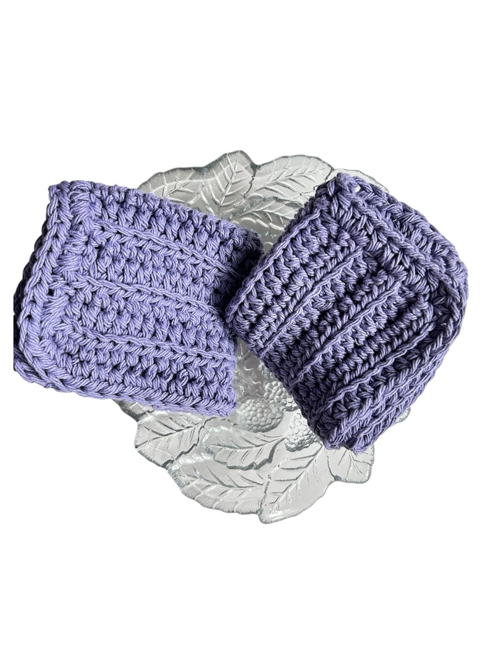 HAND CRAFTED Crochet Colorful Purple 100% Cotton AllPurpose Dish or Wash Cloths